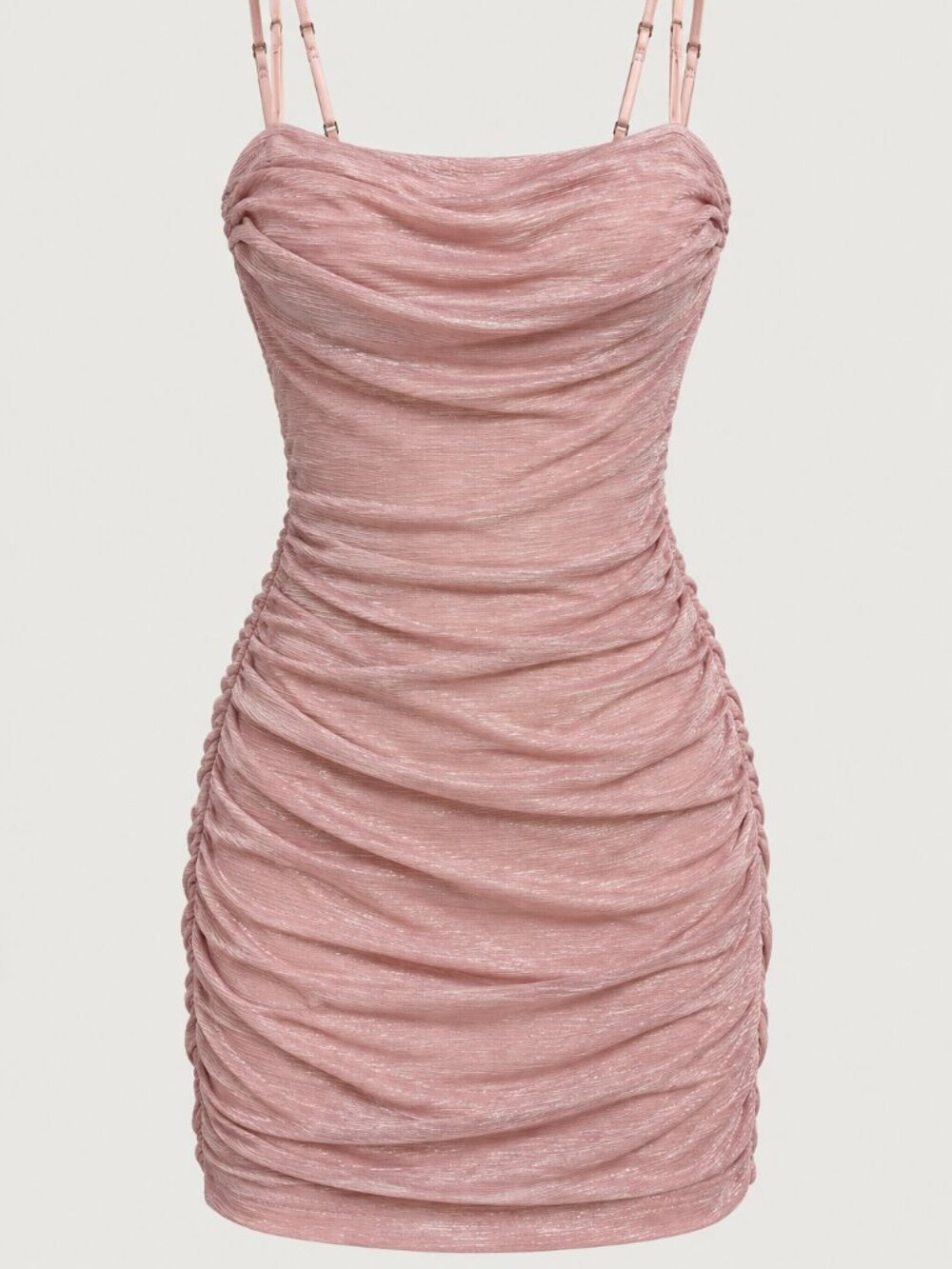 Lucy in the Sky LA Pink Mini Dress Size M Ruched Metallic NWT Homecoming